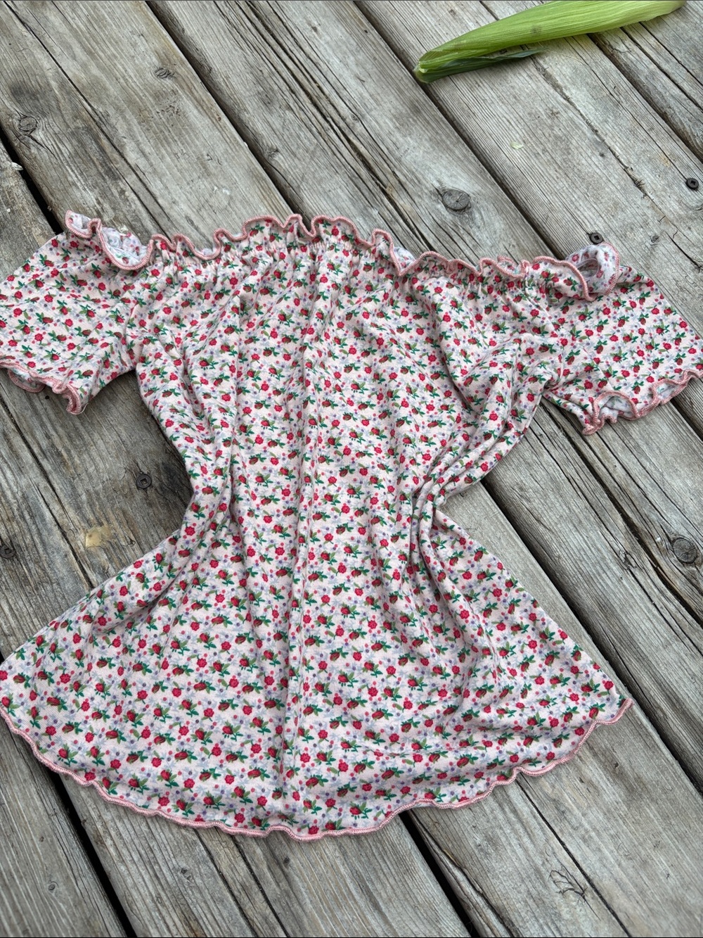 Floral Off-Shoulder Ruffle Top - Pink - Picture 4 of 4